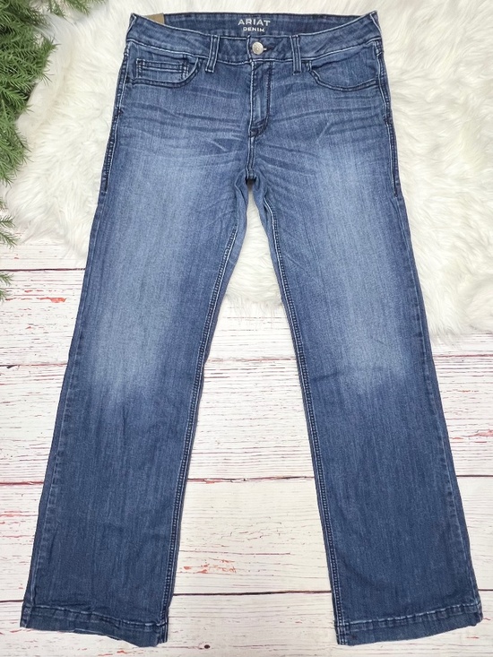 Ariat Denim - 🚫👖🤠ARIAT • Trouser Jeans 32x33 Medium Wash Wide Leg Western Stretch Denim